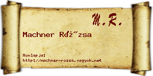 Machner Rózsa névjegykártya